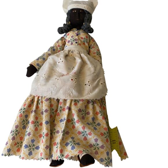 Vintage Handmade Curacao Black Dolls Cloth Folk Couple Floral Outfits Poseable - Picture 9 of 16